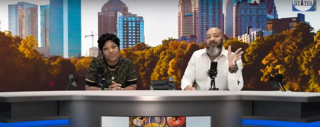 Two Reporters Doing Live Streams